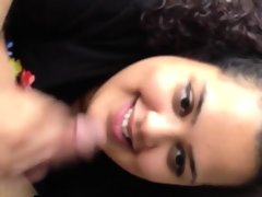 Thick latina gives her boyfriend head