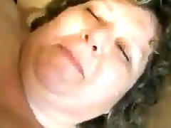Fat amateur woman banging a cock