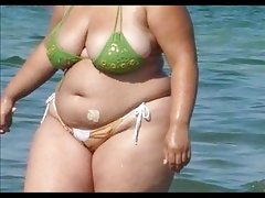Bbw bikini candid ass beach booty..